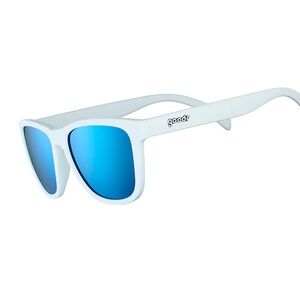 Goodr NWOT Polarized Sunglasses - white frames with blue lenses